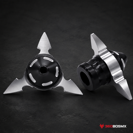 Slider Antigolpes Shuriken Moto Aluminio MTC180 - Plateado - 360BOSMX