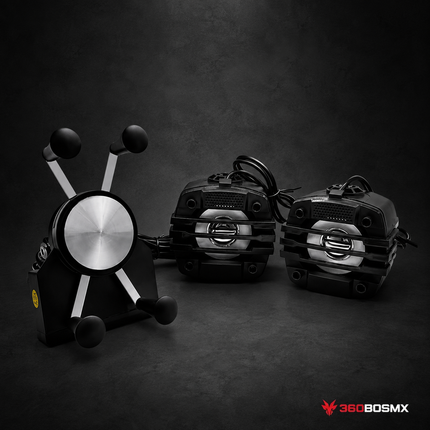 Kit base celular Multimedia Moto + Bocinas Control Música Bluetooth Impermeable 12V MTC299 - 360BOSMX