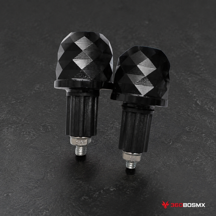 Contrapesos slider Bar End Moto Aluminio Tipo Diamante Universal M6 6mm MTC227 - Negro - 360BOSMX
