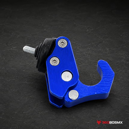 Montura Gancho Porta Casco Moto,Scooter, Bicicleta Aluminio CNC Tipo Hook Uso Rudo MTC284 - Azul - 360BOSMX
