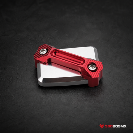 Tapa Depósito Aceite Freno Motocicleta Aluminio CNC Racing MTC286 - Rojo - 360BOSMX