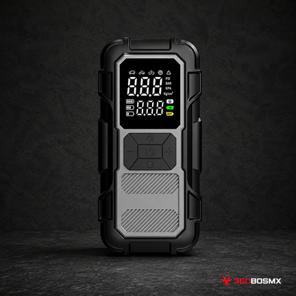 3 en 1 Arrancador Emergencia Compresor Aire Power Bank Recargable MTC807 - 360BOSMX