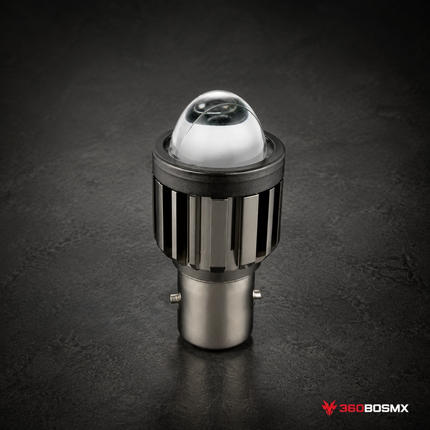 Foco LED Proyector *Fisheye* Moto y Auto 12V-80V Luz Blanca/Ambar MTC233 - 360BOSMX