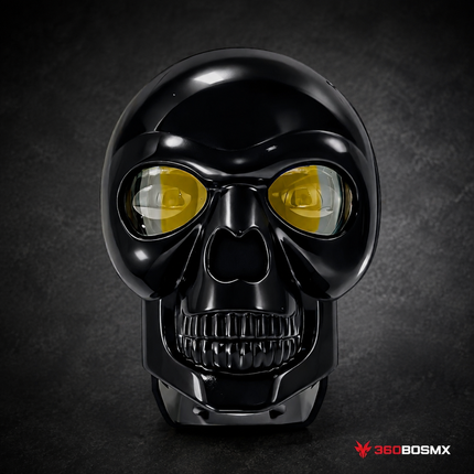 Faro Delantero Skull Moto LED Blanca/Ámbar Universal Impermeable MTC811 - 360BOSMX