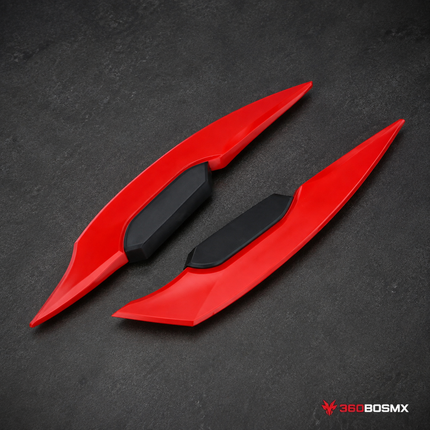 Alerón / Spioler Aerodinámico Universal Moto/Casco Adhesivo MTC283 - Rojo - 360BOSMX