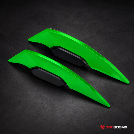 Alerón / Spioler Aerodinámico Universal Moto/Casco Adhesivo MTC283 - Verde - 360BOSMX