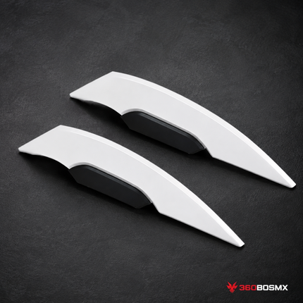 Alerón / Spioler Aerodinámico Universal Moto/Casco Adhesivo MTC283 - Blanco - 360BOSMX