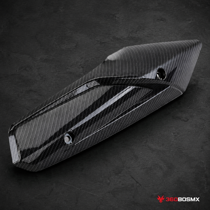 Protector Escape Moto Estilo Fibra Carbono Deportivo MTC - Geométrico - 360BOSMX