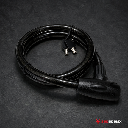 Candado Flexible Cable Reforzado Moto/Bicicleta Llaves tubulares MTC059 - 360BOSMX