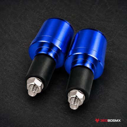 Tapones/Bar slider End Manubrio Moto Universales Aluminio 7mm CNC Antivibración MTC225 - Azul - 360BOSMX