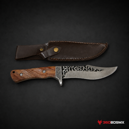 Cuchillo con funda mango madera JF991