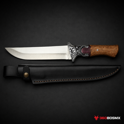Cuchillo Multiuso Supervivencia 32 cm Acero Inoxidable + Funda JF844