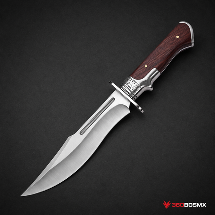 Cuchillo Tipo Bowie Con Funda Camping Caza Mango Ergonómico JF976