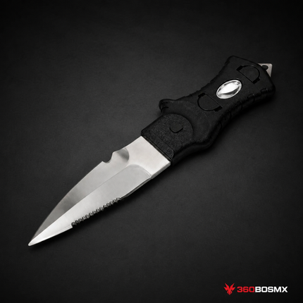 Cuchillo Supervivencia Bushcraft Funda Rígida Liberación Rápida rompe vidrios JF1019