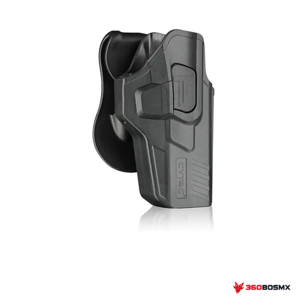 Funda CYTAC para Glock 17 — Negro sobre fondo blanco con logo 360BOSMX