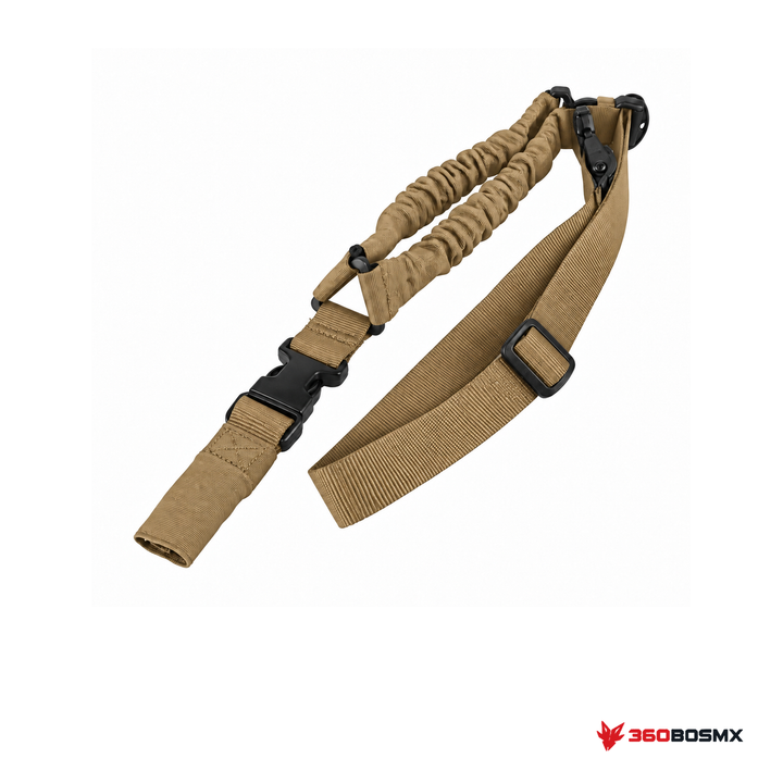 Portafusil de 1 punto Tacbull — Caqui sobre fondo blanco con logo 360BOSMX