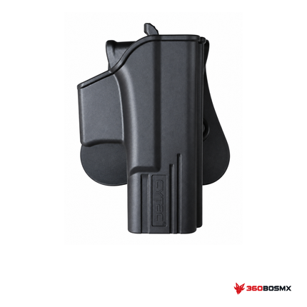 Funda FIST CYTAC para Glock 19 — Negro sobre fondo blanco con logo 360BOSMX