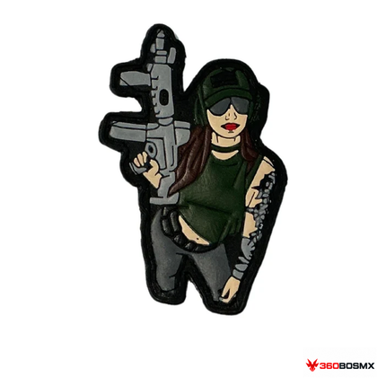 Parche PVC con velcro — Girl Military surtido