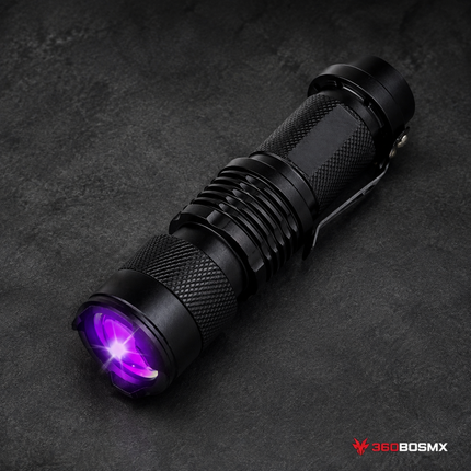 Mini Lámpara Táctica 1200 Lumens Luz Led Uv Zoom Dt166 - 360BOSMX