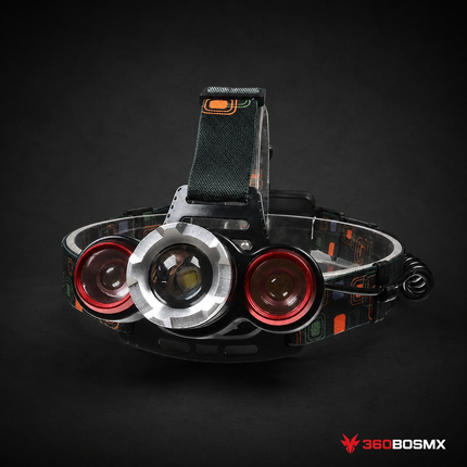 Lámpara frontal minera 3 LED 6000 lm DT-808-104