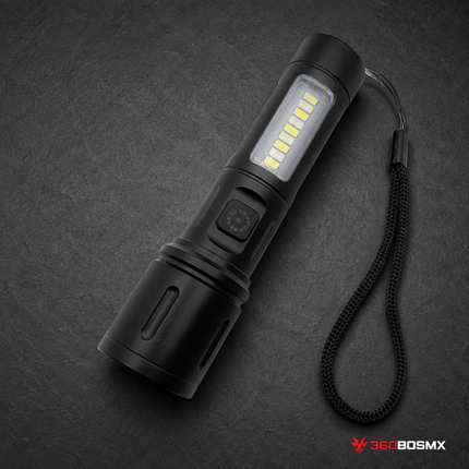 Linterna led efecto patrulla 6 pasos Zoom WL9 - 360BOSMX