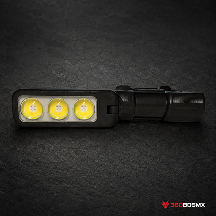 2 en 1 Linterna Cabeza - Mano Rotativa, 6 modos de luz, Imán, USB-C DT670 - 360BOSMX