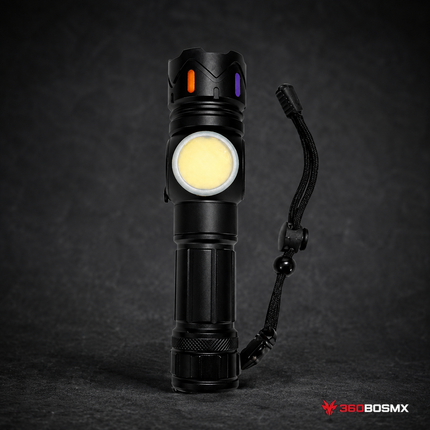 Linterna LED Compacta 5 Modos COB Lateral Recargable USB-C WL30 - 360BOSMX