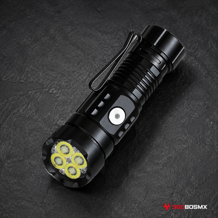 Linterna Recargable USB con Imán 3 Modos de Iluminación + clip DT632 - 360BOSMX