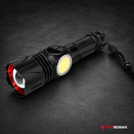 Lámpara LED usb-C Power Bank 9 modos Zoom, COB Lateral, Luz Roja  Display Digital VOG151 - Negro - 360BOSMX