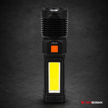Lámpara LED Recargable Multifuncional COB Giratoria 90° Tipo C NGSD339 - Negro - 360BOSMX