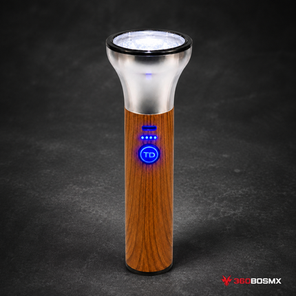 Lámpara LED Recargable 3 Modos Acabado Tipo Madera Camping  Hogar CYT2857 - Cafe - 360BOSMX