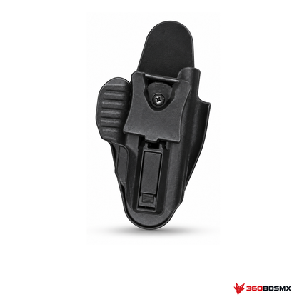 Holster interno universal Milfort — Negro sobre fondo blanco con logo 360BOSMX