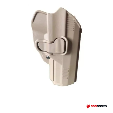 Holster Milfort para Beretta PX4 nivel 2 — Caqui sobre fondo blanco con logo 360BOSMX