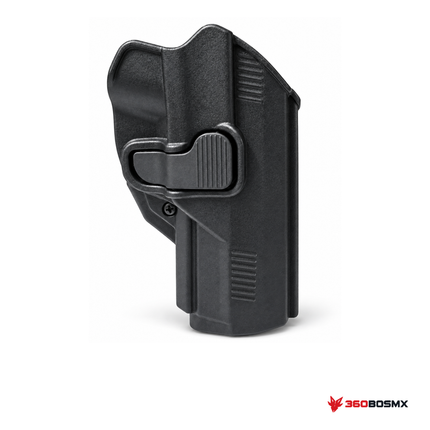 Holster Milfort para Beretta PX4 nivel 2 — Negro sobre fondo blanco con logo 360BOSMX