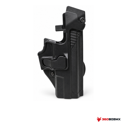 Holster Milfort para Sig Sauer nivel 3 — Negro sobre fondo blanco con logo 360BOSMX
