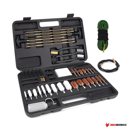 Kit universal de limpieza para armas 107 piezas — Negro