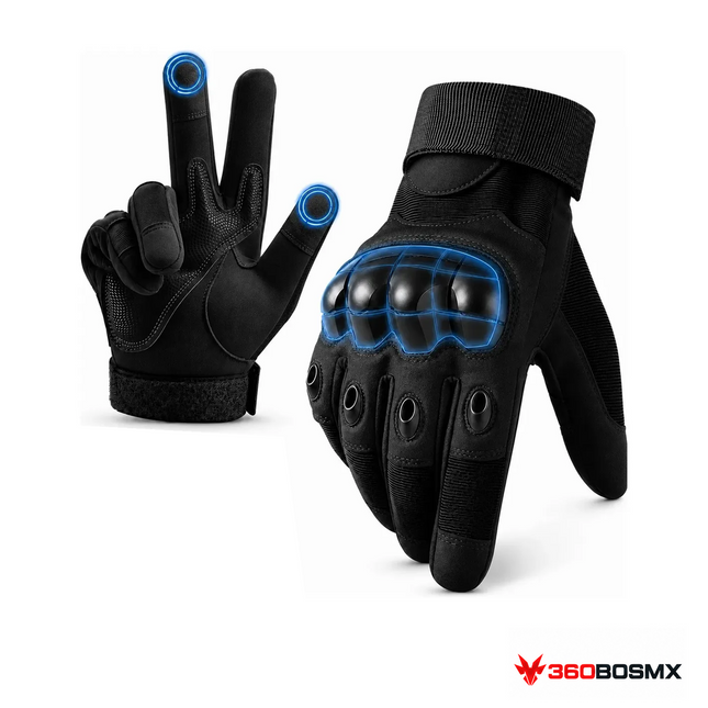 Guantes YOOZMEX HONJOENG FZD110096 con función táctil — Negro XL sobre fondo blanco