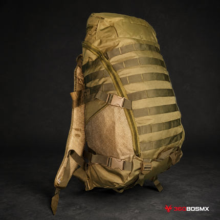 Mochila camping, impermeable, muchos compartimientos, diseño original, amplia 50 Lts G012A - Caqui - 360BOSMX