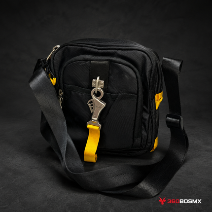 Mochila cruzada con gancho de seguridad WZ1123 - Negro - 360BOSMX