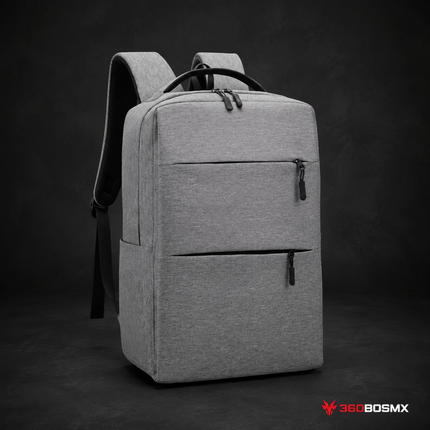 3 en 1 : Mochila + Lonchera + Lapícera USB Laptop 20 lts DNB263 - Gris perla - 360BOSMX