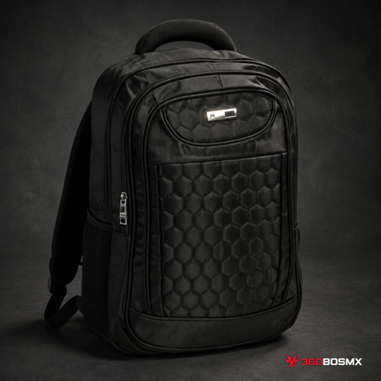 Mochila 25 lts, LapTOP, PortaBotellas, 5 compartimientos, UltraSlim, , texturizada BB1665 - Azul Marino - 360BOSMX