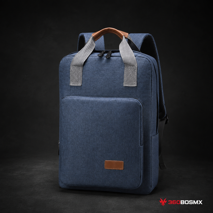 3 en 1 Mochila maletín +lonchera +lapicera laptop porta botellas 15 lts DNB261 - Azul - 360BOSMX