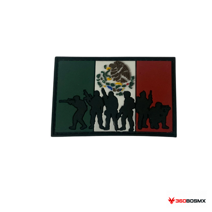 Parche PVC con velcro México Soldados QZ00 MP