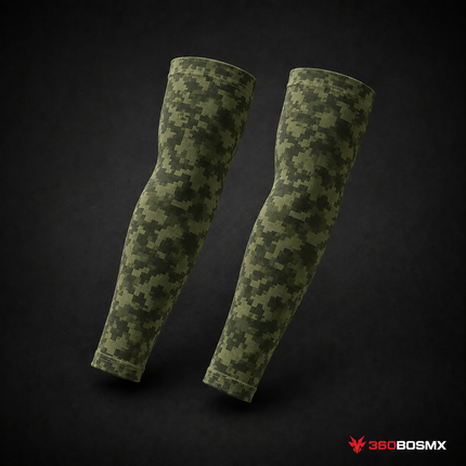 Mangas protectoras SOL / FRIO Deportes-Trabajo, Moto, GYM, Militar, Gotcha, Airsoft Sn028 - Verde pixel