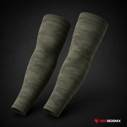 Mangas protectoras SOL / FRIO Deportes-Trabajo, Moto, GYM, Militar, Gotcha, Airsoft Sn028 - Verde militar