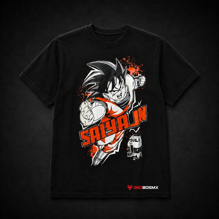 Playeras efecto fluorescente doble estampado 100% Algodón SN135 - Saiyajin - Talla G