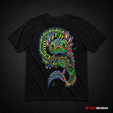 Playeras efecto fluorescente doble estampado 100% Algodón SN135 - Ajolote - Talla G