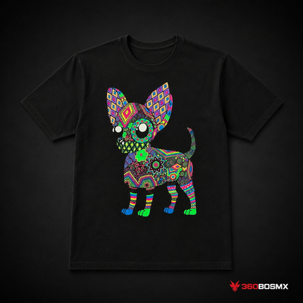 Playeras efecto fluorescente doble estampado 100% Algodón SN135 - Chihuahua - Talla M