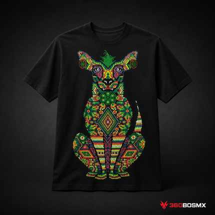 Playera efecto neón luz negra RELIEVE con pulsera 80% Algodon 20% espandex SN137 - Xolo - Talla M