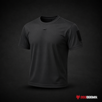 Camiseta manga corta, transpirable secado rápido YF808 - Negro / 2XL - 360BOSMX